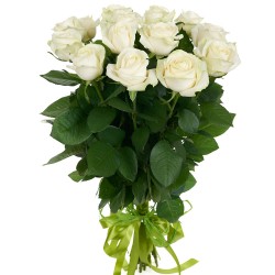 Букет №20 (15 белых роз Аваланш)